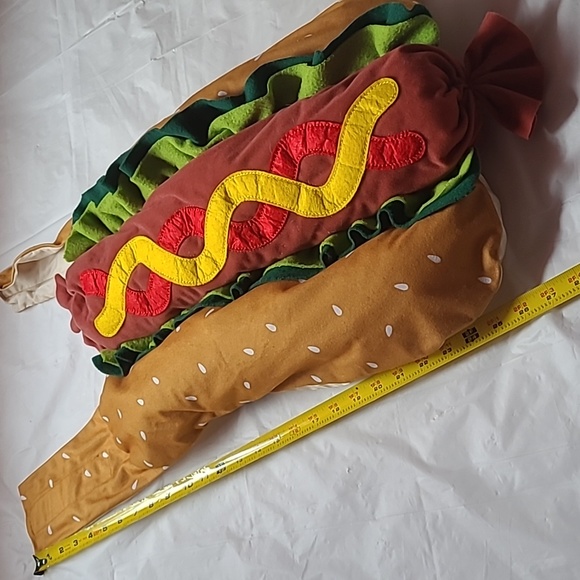 Frisco 🌭 Plush Hotdog Costume for Large Dog (Size XL, ~28"L x ~32"W) -Halloween - Picture 11 of 12